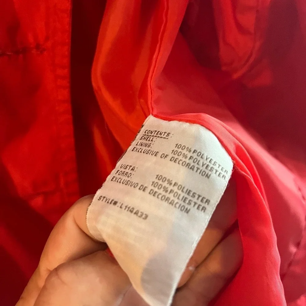 London Fog Kids Bright Red Raincoat‎ Size 7/8 Summer Fall Back to School